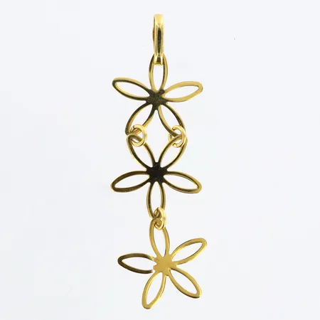 Hänge blommotiv längd 45mm, bredd 14mm, 18K Vikt: 0,8 g