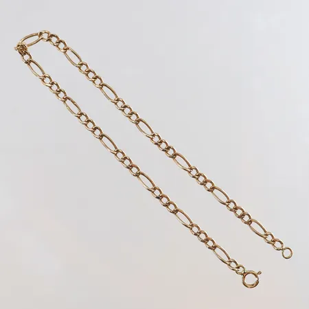 Armband Figaro längd 19cm bredd 2,7mm ihålig 14K. Vikt: 1,6 g