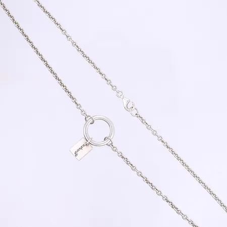 Halscollier ankarlänk 46cm bredd 2-18mm 925/1000 silver Vikt: 14 g