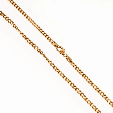 Kedja Pansar längd 48cm bredd 2,9mm, ihålig, vridning, bucklor, 18K 4,6g.