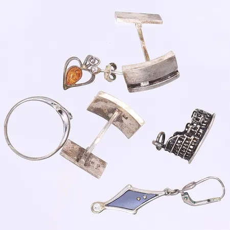 Diverse silver defekt 925/1000 silver Vikt: 20,6 g