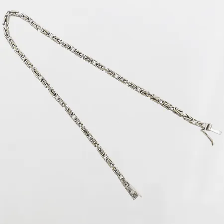 Armband Kejsarlänk längd 20cm, bredd 2,5mm, vitguld, 18K. Vikt: 9,2 g