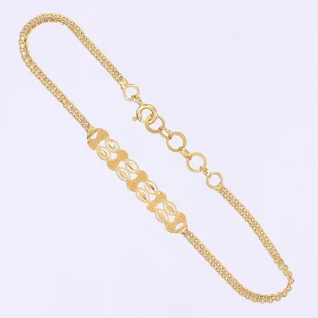 Armband justerbar längd 17,5-18,5cm bredd 2-6mm 21K Vikt: 3,3 g