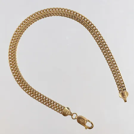 Armband Fiskben längd 20,5cm bredd 5,5mm Balestra 18K. Vikt: 11,2 g