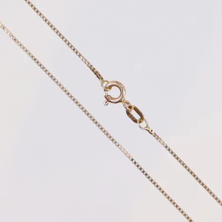 Halskedja Venezia, längd 38cm, bredd 1mm, 18K  Vikt: 2,1 g