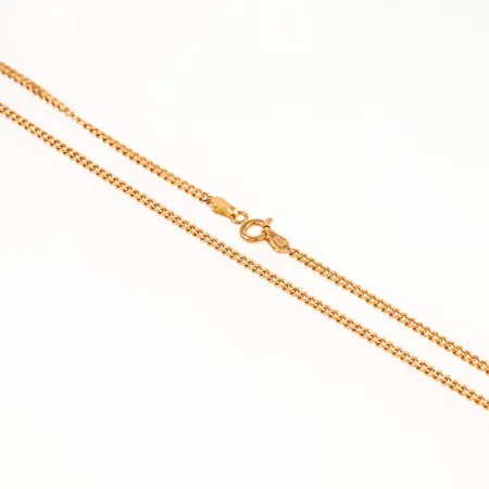 Kedja Guldfynd Pansar ihålig 45cm bredd 2,0mm, fint skick, 18K 3,1g.