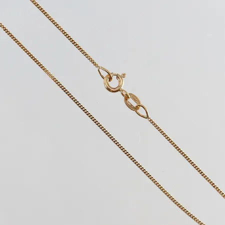 Kedja Pansar längd 36,5cm bredd 1mm 18K. Vikt: 1,9 g