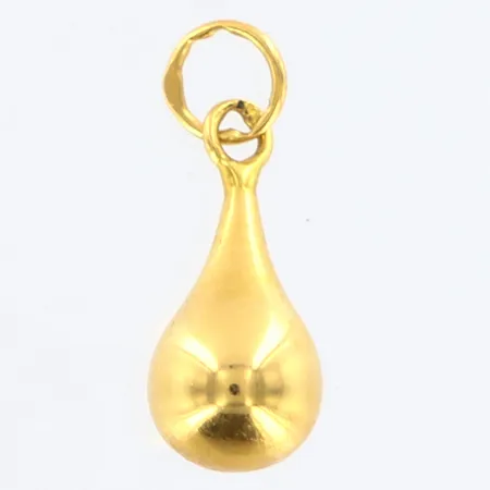 Hänge droppe längd: 12mm, bredd: 5mm, buckla, 18K Vikt: 0,5 g