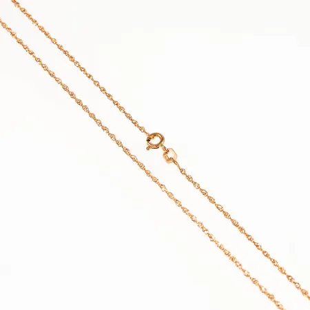 Kedja Guldfynd Singapore längd 42cm bredd 1,5mm, 18K 1,8g.