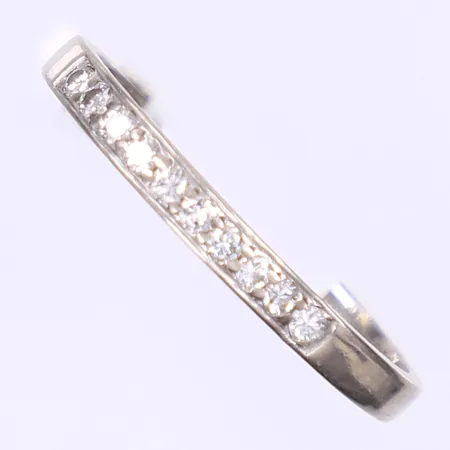 Ring med diamanter 10xca 0,02ct vitguld, gravyr, avklippt, defekt 18K  Vikt: 2,7 g