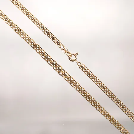 Collier doserad Xlänk längd : 46cm. bredd: 4.5 - 4.9mm 18k Vikt: 10,7 g