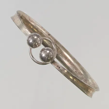 Armband Erik Granit, ca Ø58x47mm skev, 925/1000 Silver 11,7g.