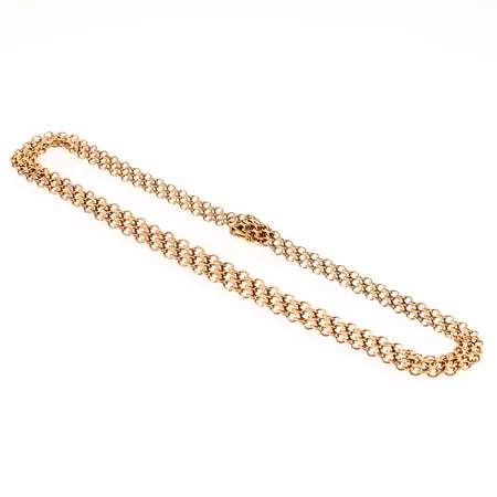 Collier X-länk längd 44cm bredd 8-10,5mm, 18K 26,9g.