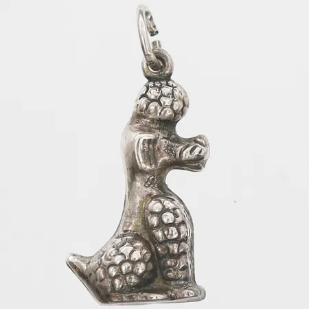 Hänge hund längd 7mm, längd 2,5cm, Silver. Vikt: 1 g