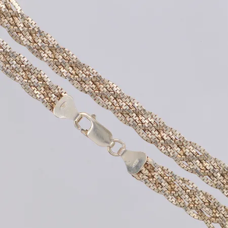 Collier längd 44,5cm, bredd 8mm, 925/1000 silver Vikt: 19,6 g