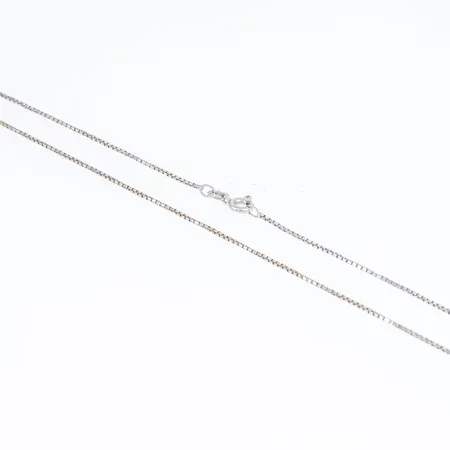 Kedja Venezia längd 39 cm bredd 0,8 mm ojämn vitguld 18K 2,7g.