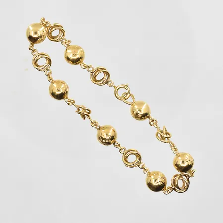 Armband längd 21½, bredd 8 mm, 18K. Vikt: 14,7 g