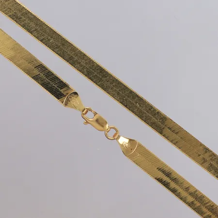 Collier längd 45,5cm, bredd 6mm, 18K Vikt: 12,6 g