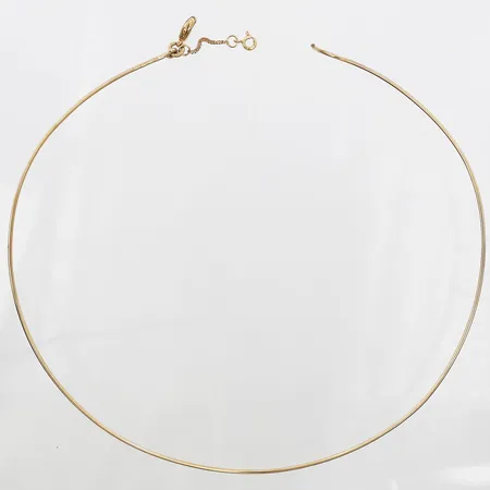Collier stelt innermått ca 143x140mm, säkerhetskedja, Guldsmedsaffären I Simrishamn Öst, Simrishamn år 2003, defekt/av, 18K. Vikt: 11,2 g