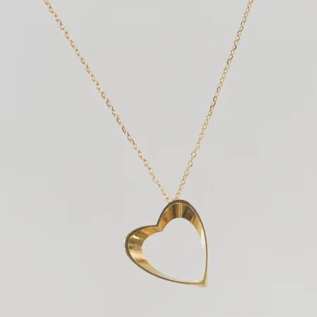 Collier "hjärta" 42cm 18K 2,4g.