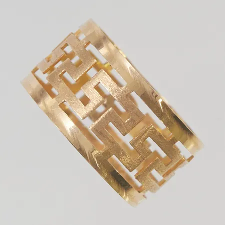 Ring stl:18 bredd 10mm 18K 2,1g.