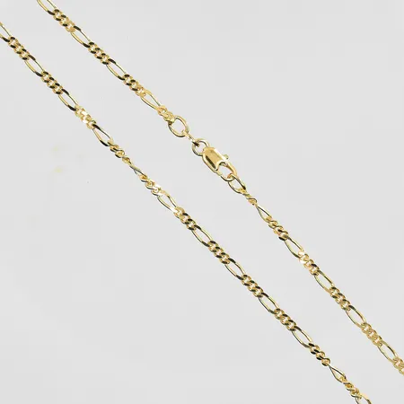Kedja Figaro längd 50½ cm, bredd 2 mm, 18K. Vikt: 6,7 g