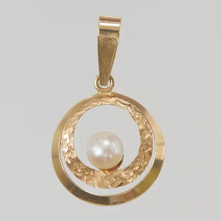 Hänge Ø15mm pärla, 18K 1,0g.
