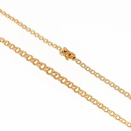 Collier Bismarck i 18K guld. Längd 45 cm. Bredd 3 - 4,9 mm. Kistlås. Vikt 7,2g Vikt: 7,2 g