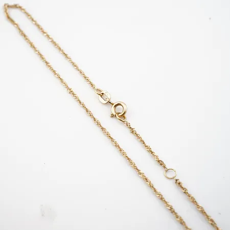 Halskedja, 26cm resp 14cm, bredd 1,5mm, 18k Vikt: 1,2 g