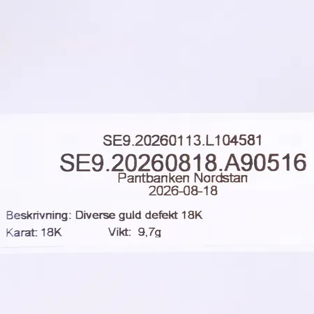 Diverse guld defekt 18K Vikt: 9,7 g