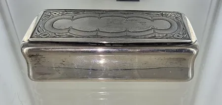 Ask, längd 7 x 3,3 cm höjd 2 cm, silver Vikt: 79,2 g