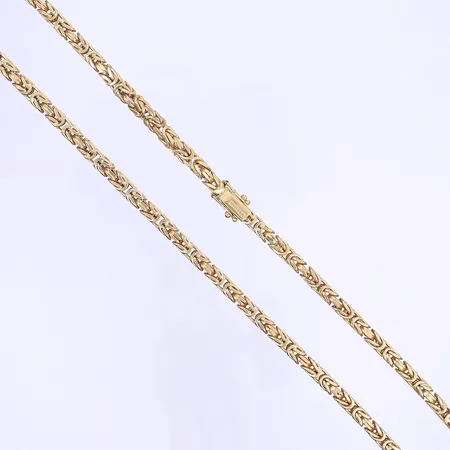 Halskedja kejsarlänk 48cm bredd 4mm kistlås, bruksslitage 18K Vikt: 61,6 g