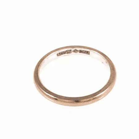 Ring slät stl:17 bredd 2,5mm höjd 1,6mm, vitguld behov av omrodinering, 18K 2,8g.