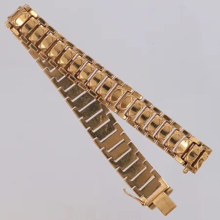 Armband längd 19,5cm, bredd 17mm, 18K Vikt: 23,3 g