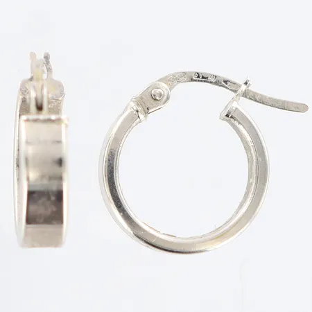Örhängen Creoler vitguld Ø10mm, bredd: 3mm, 18K Vikt: 1,9 g