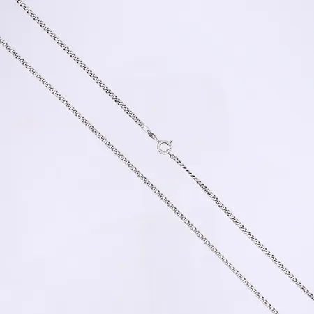 Halskedja pansar 70cm bredd 2,5mm slitage ostämplat silver Vikt: 11,1 g
