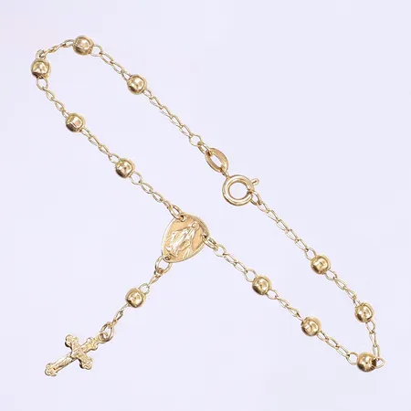 Armband rosenkrans 18cm bredd 4-43mm 18K Vikt: 2,6 g
