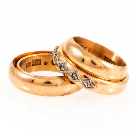 Diverse graverat guld 18K 23,7g.