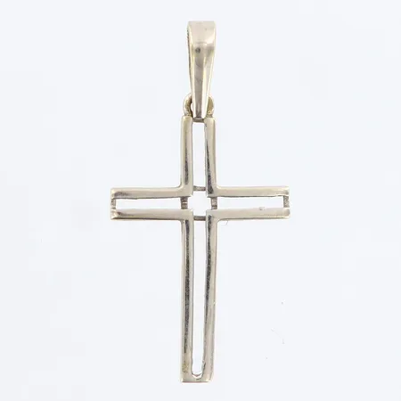 Hänge kors 20x14mm vitguld 18K Vikt: 0,8 g