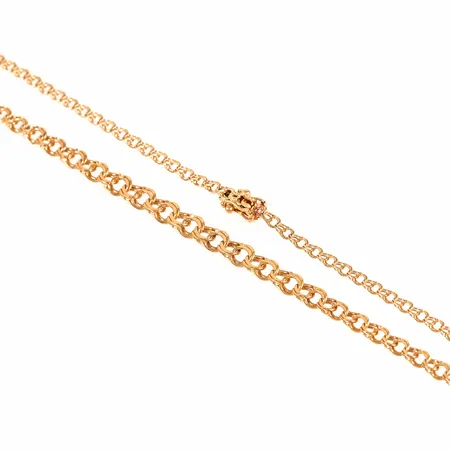 Collier Bismarck i 18K guld.  Längd 46,5 cm. Bredd 3  5,7 mm. Kistlås. Vikt 9,6g Vikt: 9,6 g