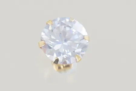 Singel örhänge med sten bredd 7,8 mm, 18K bv 0,97 gr  Vikt: 1 g