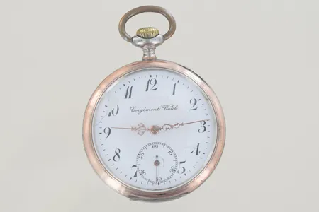 Fickur Corgémont 23 Rubiz Ancre De Precision 53190, diam 50 mm, defekt går ej silver 77,2 gr Vikt: 77,2 g