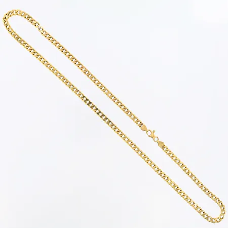 Kedja Pansar GHA längd 52,5cm, 1 ögla i metall, bredd: 5mm, ihålig, 18K Vikt: 17,9 g