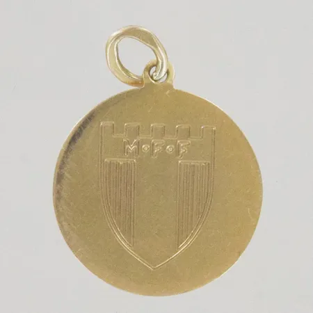 Hänge, längd 2,3 cm, bredd 1,7 cm, graverad 18K, Vikt: 1,4 g