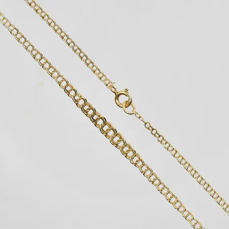 Collier Bismarck doserad längd 43 cm, bredd 2-4 mm, 18K. Vikt: 4,3 g