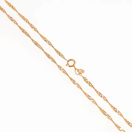 Kedja Singapore längd 41cm bredd 2mm, 21K 3,5g. 