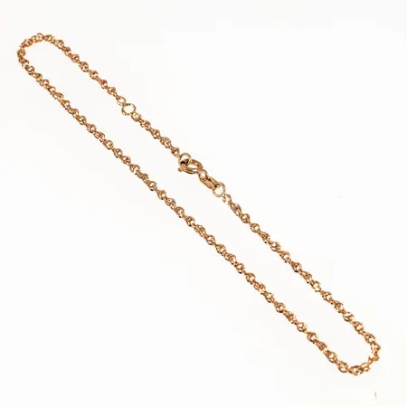Vristlänk Gyldfynd Singapore 23/25cm bredd 2mm, 18K 2,3g. 