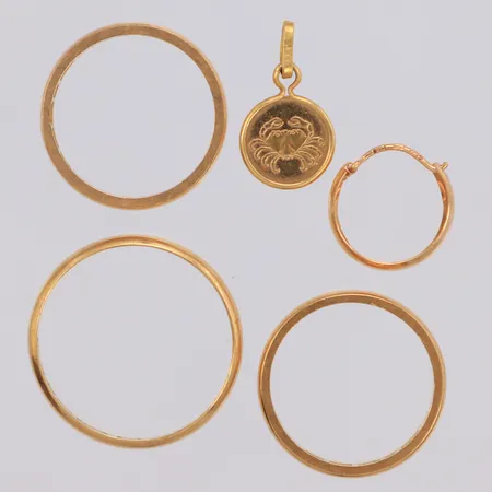 Diverse guld, gravyr, 18K Vikt: 11,8 g