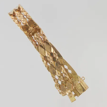 Armband 19cm bredd 13mm 18K 19,9g.