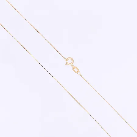 Halskedja Venezia 42cm bredd 1mm tillv. Guldfynd 18K  Vikt: 1,2 g